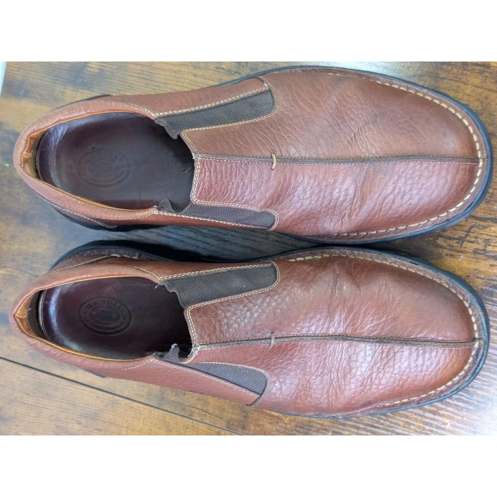 H.S. Trask Mens Size 13 Brown Leather Slip On Loafers Casual Comfort Shoes